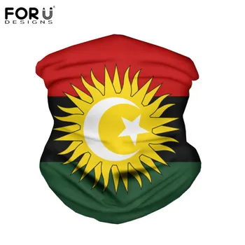 

FORUDESINGS 3D Balaclava Scarf Unisex Africian UNIA Flag Design Outdoor Dustproof Head Bandanas Shield Headband Headwear Adults