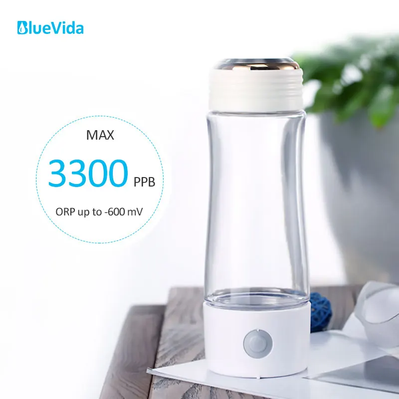 Comprar Generador de agua de hidrógeno H2 Max 3300ppb con tecnología de cámara Dual SPE PEM botella de agua de hidrógeno de alta concentración