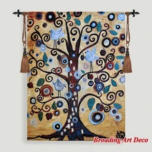 Абстрактное дерево жизни жаккардовое переплетение гобелен настенный большой гобелен домашний текстиль художественное украшение Обюссон хлопок