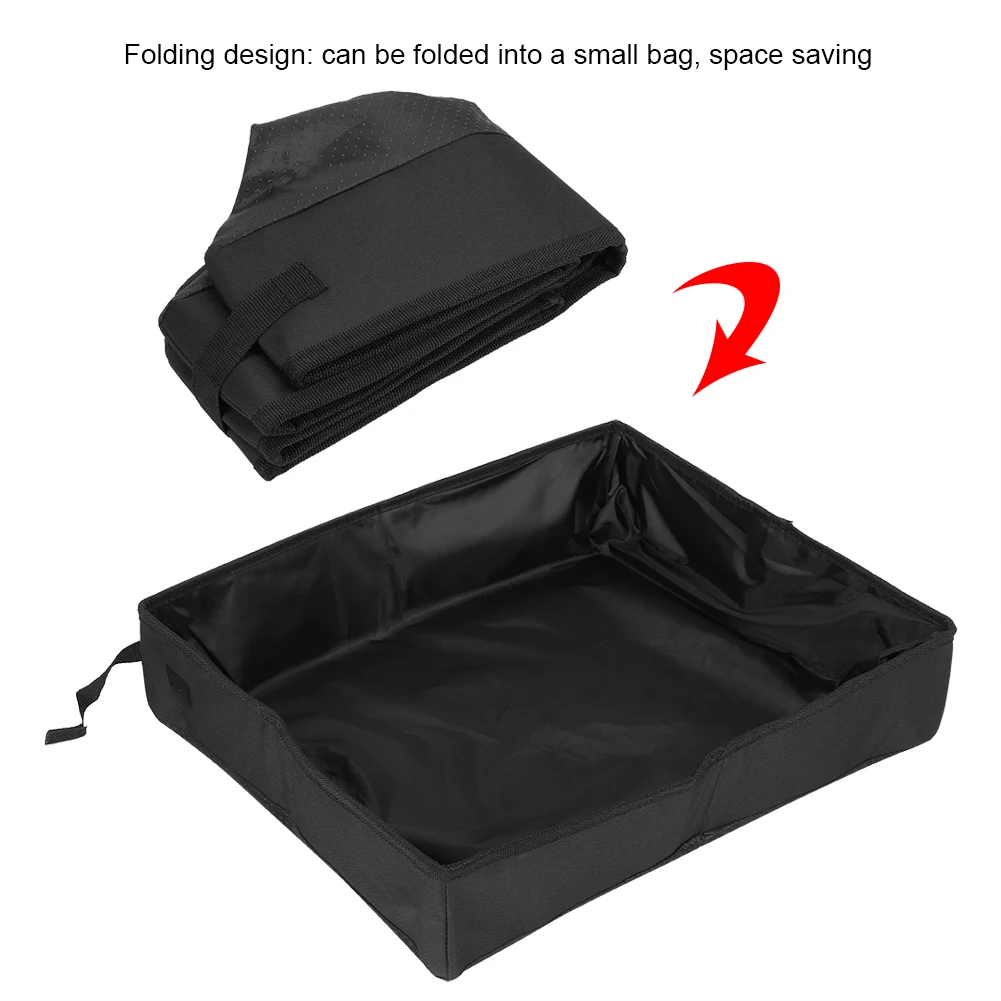 49*39*11cm Portable Waterproof polyester cloth Pet Cat Litter Box Mini Carrier Folding Travel Puppy Box Black Large Size 49*39*11cm Portable Waterproof polyester cloth Pet Cat Litter Box Mini Carrier Folding Travel Puppy Box Black Large Size