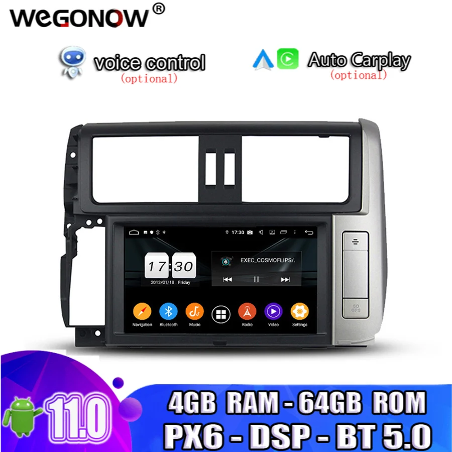 DSP IPS Android 11 4G 64G 8-ядерный автомобильный DVD-плеер Wifi LTE Bluetooth5.0 RDS радио GPS карта для