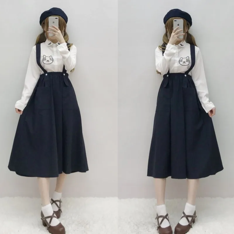 Whisper Suspender Mori Dress One Size - 4 - Kawaii Mix