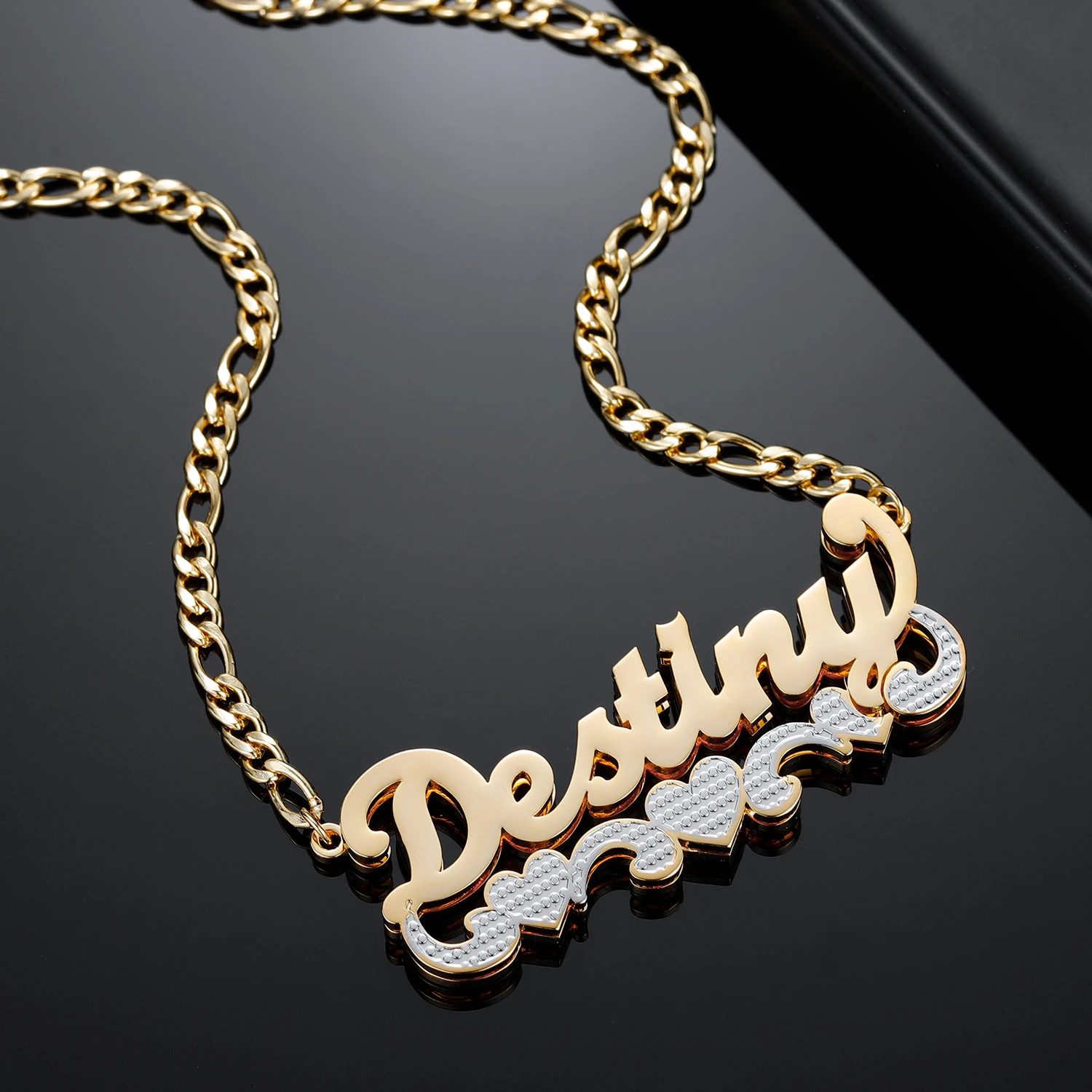 Flipkart Destiny Name Necklace Gold MEENAZ Baby Name Chain Pendant