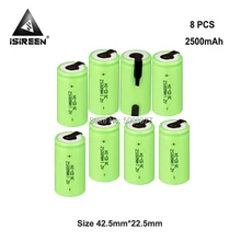 2500mAh 1,2 V SC Ni-CD аккумуляторная батарея, ячейка DIY электрические аккумуляторные батареи Subc Ni аккумулятор CD игрушечный фонарик