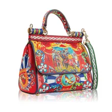 Женские сумки, сумки от роскошного бренда из натуральной кожи, модные набивные сумки в этническом стиле, женские сумки через плечо, сумки-мессенджеры