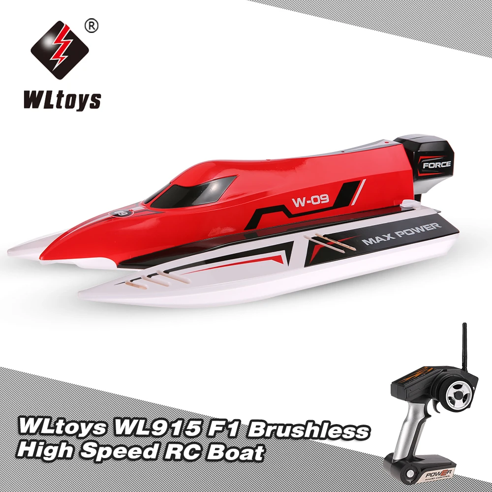 

Original WLtoys WL915 RC Boat 2.4Ghz 2CH Brushless High Speed RC F1 Racing Boat Brushless RC Boat Gifts For Kids Gift