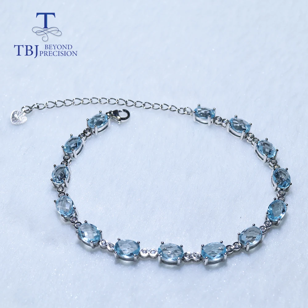 10.5ct браслет с натуральным драгоценным камнем, гранат, аметист, топаз, серебро 925 пробы, хорошее ювелирное изделие для женщин, подарок для жены, акция tbj