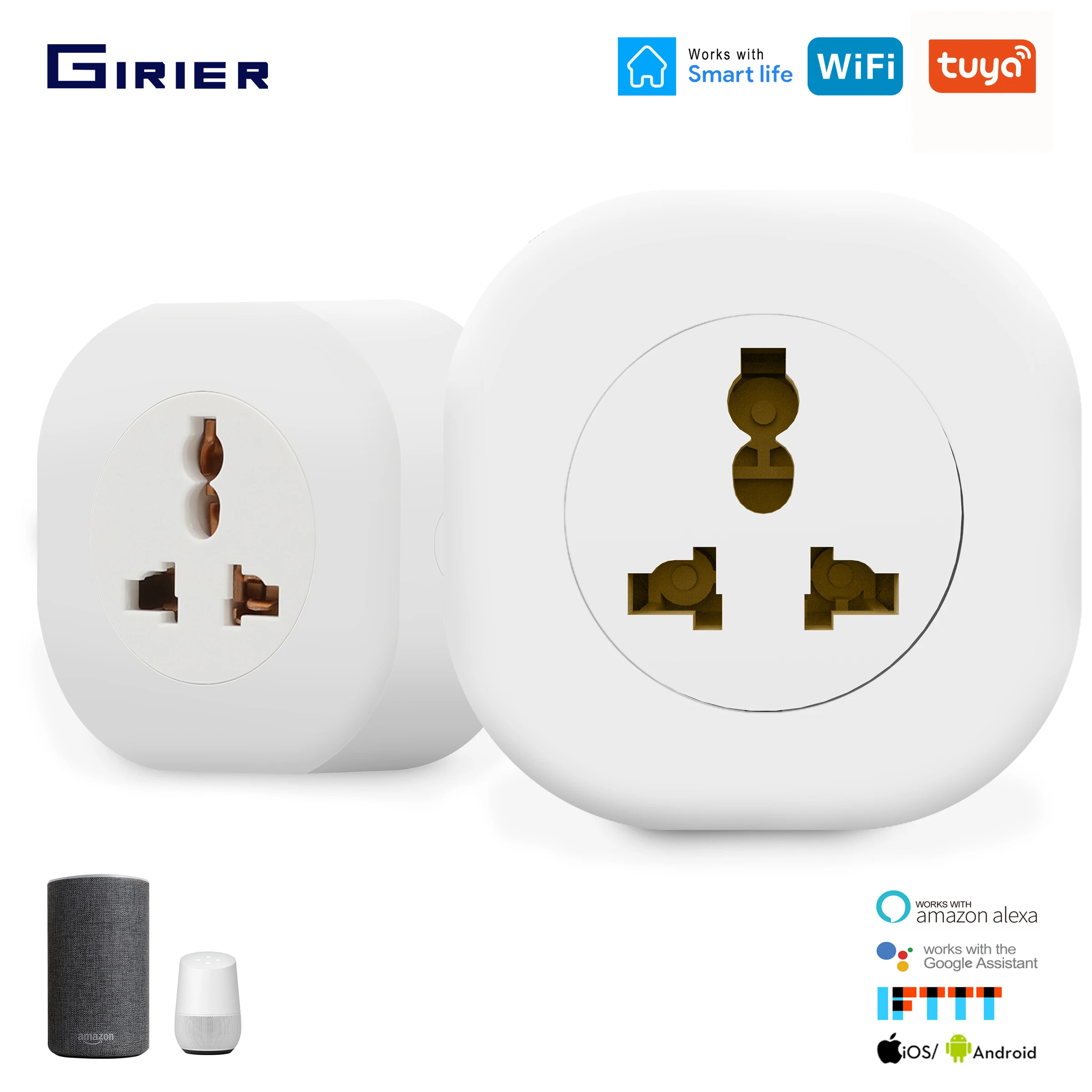 Smart Plug 16A IN/ZA с монитором питания беспроводной Wi-Fi разъем приложение Tuya/голосовой пульт дистанционного управления розетка поддержка Alexa Google Home