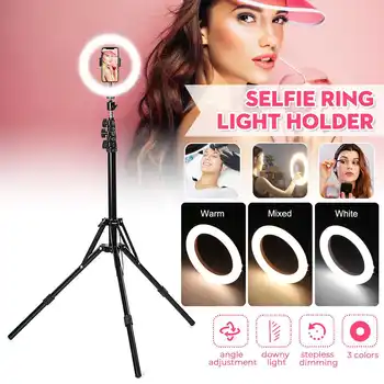 

New Led Ring Light with Tripod Photography LED Selfie Light with Stand USB Ring Lamp with Phone Holder