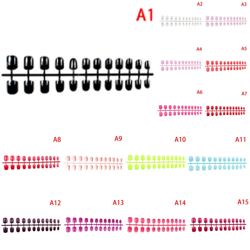 31 цвет, 24 шт., короткие накладные ногти, накладные ногти, АБС-пластик, искусственные кончики пальцев, прессованные короткие круглые украшения для дизайна ногтей
