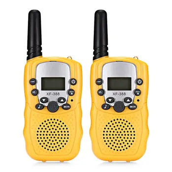 

Children walkie talkie toy adjustable volume levels VOX function LCD backlit display walkie talkie 2 pcs