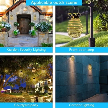 

2 PCS Pineapple Solar Light LED Outdoor Light Garden Road Chandelier String Light Street Garden Decoration Lantern Decoration