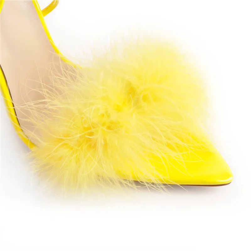 Женские босоножки Onlymaker с открытым носком на шнуровке высоком каблуке цвет