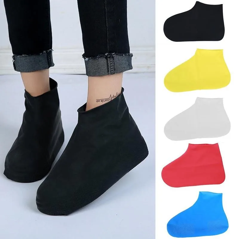 Antislip Reusable Latex Shoe Cover Waterproof Rain Boot Overshoes Shoes-Portable 