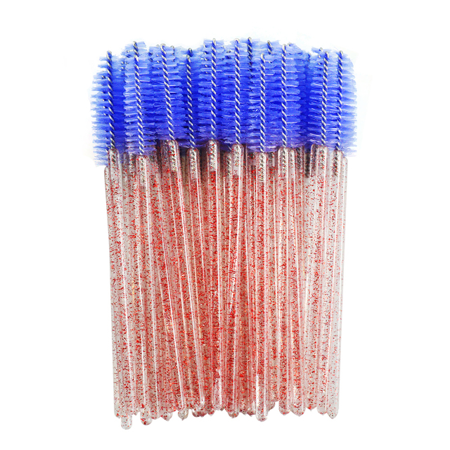 New Good Quality Disposable 50 Pcs/Pack Eyelash Eye Lash Makeup Brush Mini Mascara Wands Brush Eyelash Extension Tool