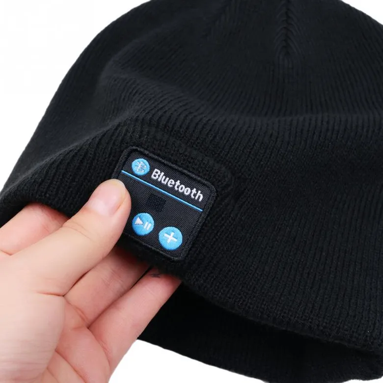 Quente da Música do Bluetooth Alto-falante sem Fio Fone de Ouvido Bluetooth para Iphone Chapéu Gorro Boné Mini Bluetooth Receptor Áudio Música - Image 3