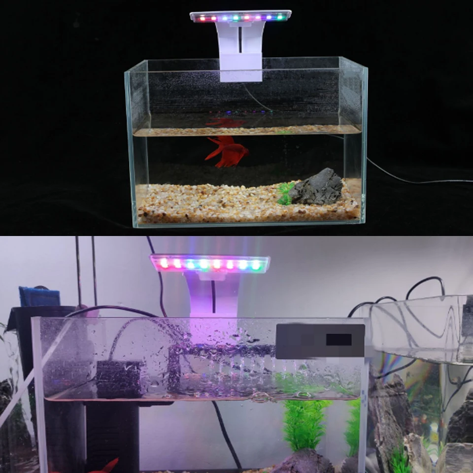 3 режима 5 Вт Светодиодный светильник Aqua Fish для аквариума зажим светильник белый синий красный зеленый цвет светильник ing