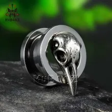 Hot Selling er kuo Stainless Steel Pulley Chinese Zodiac Sheep's Head Auricle Ear Amplifier 6-25mm Human Body Piercing Jewelry