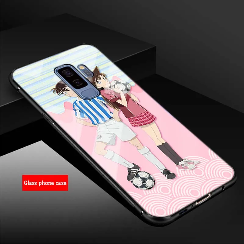 Рубашка в стиле детектива Конана для samsung Galaxy NOTE 8 9 S8 S9 S10 плюс A6 A6S A8 A7 J6 J8 закаленное Стекло чехол для телефона - Цвет: B19071309-08.jpg