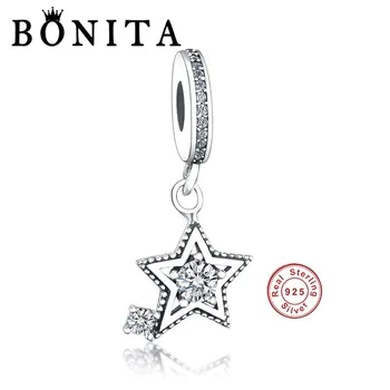 

Original 925 Sterling Silver Sparkling stars Dangle Charm Fit Original Pan Charms Bracelet Necklace Beads Berloque Jewelry