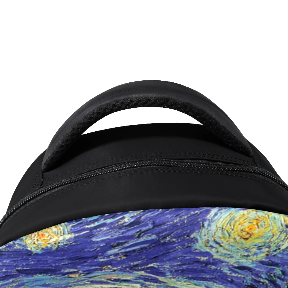 ALAZA рюкзак Эйфелева Ван Гог печать большое пространство Полиэстеровая сумка для ноутбука школьная дорожная сумка закажите свой дизайн