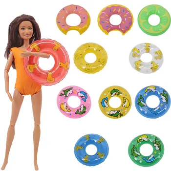 

11 Summer Beach Swim Rings, New Summer Models Fit 11.8 Inch & 14.5 Inch Doll Clothes Accessories,Toys,Birthday Gift