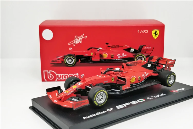 BBurago 1:43 F1 SF90 SF14T Nr7 Кими Райкконен SF15T Nr5 Феттель F2012#6 Фелипе Масса литья под давлением модель автомобиля - Цвет: Elite 2019 sf90 No5