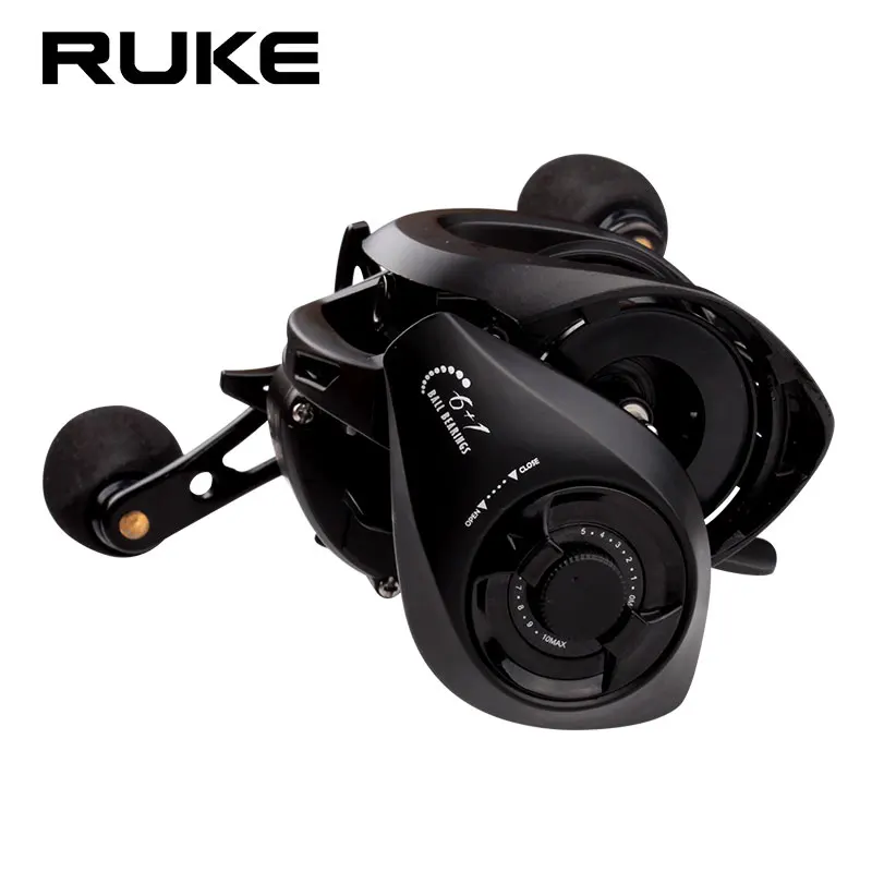 RUKE новая микро катушка литья с открытой боковой крышкой 210 г 6+ 1 подшипники разряд 8 кг соотношение скорости 8,0: 1