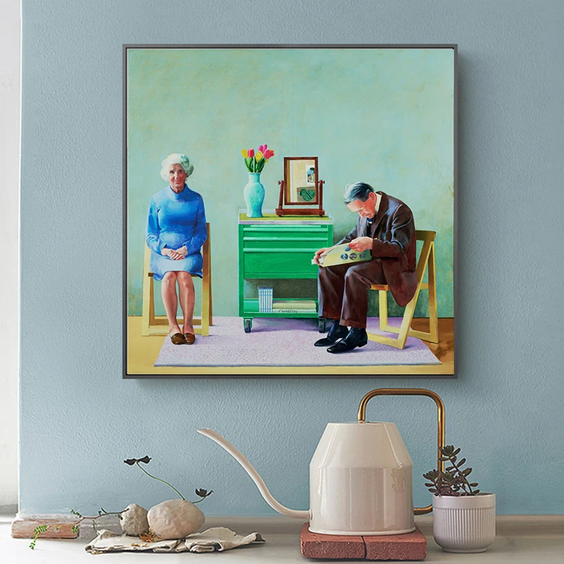 My Parents by David Hockney 1977 Printed on Canvas