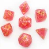 Bescon Dense-Core Polyhedral Dice Set of Peach, RPG 7-dice Set in Brick Box Packing 2