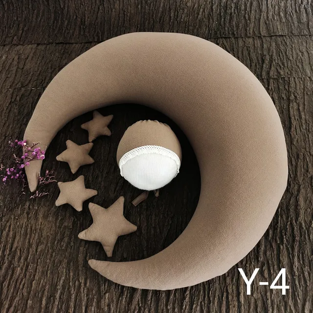 Baby Photography Accessories Newborn Props Moon Pillow Star Hat Set Studio Boy Girl Photo Shoot Background Fotografia Blanket Color 4