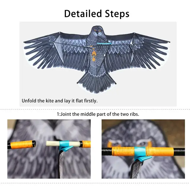3D 1.8/2.5m Eagle Kite Huge Eagle Flying Bird Kites Eagles Children Gift Family Trips Garden Outdoor Sports Novelty Toys For Kid 5