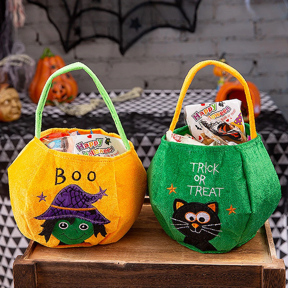 1pcハロウィントリックオアトリートキャンディーバッグ子供砂糖袋ポーチ袋ギフト袋カボチャ魔女トート収納バスケットハロウィーンの装飾 Gift Bags Wrapping Supplies Aliexpress