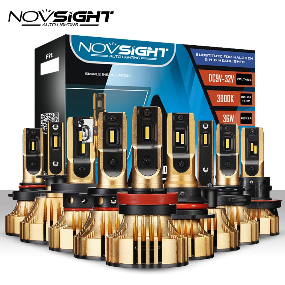 NOVSIGHT H4 H7 турбо светодиодный ная лампа для автомобильных фар s H1 H3 H11 H8 Led 9005 HB3 9006 HB4