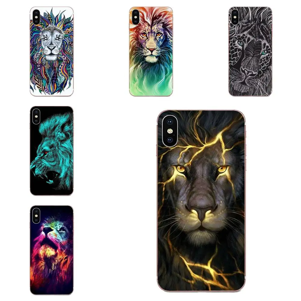 Aztec этнический Племенной Лев тотем художественный плакат для Apple iPhone 4 4s 5 5C 5S SE 6 6S 7