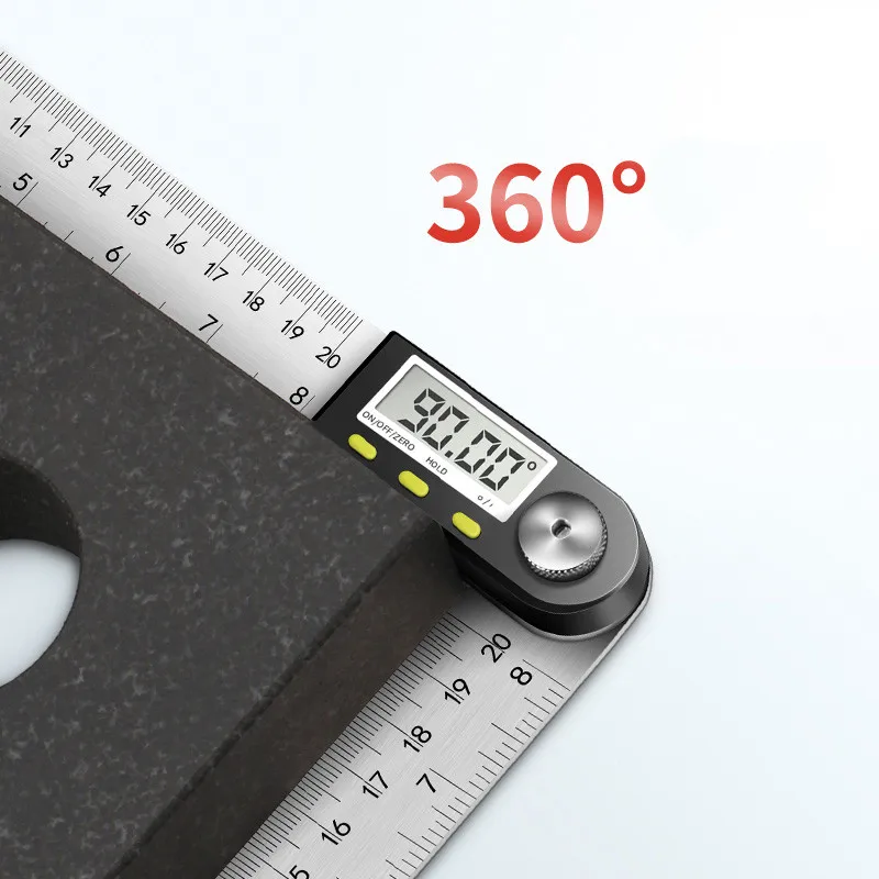 200mm Electronic Angle Meter Gauge Stainless Steel Digital Protractor Inclinometer 8inch plastic Goniometer Level Measuring Tool