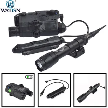 

WADSN Airsoft PEQ15 UHP PEQ Green IR Laser Weapon Flashlight Tactical M600C Scoutlight Block Accessory Kit with Double Switch