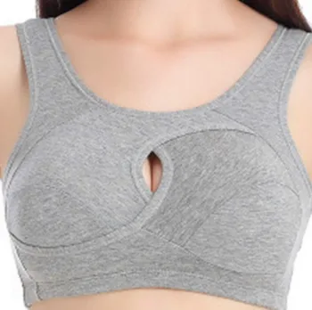 

Pure Cotton Non- Steel Ring Gathering Bra Anti-Expanding Anti Sagging Adjustable Sleep Wrap-around WOMEN 'S Underwear