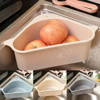 

1PC Triangular Multifunctional Drain Shelf Sink Storage Rack Kitchen Storage Holder Soap Box Organizer Bathroom Corner Support
