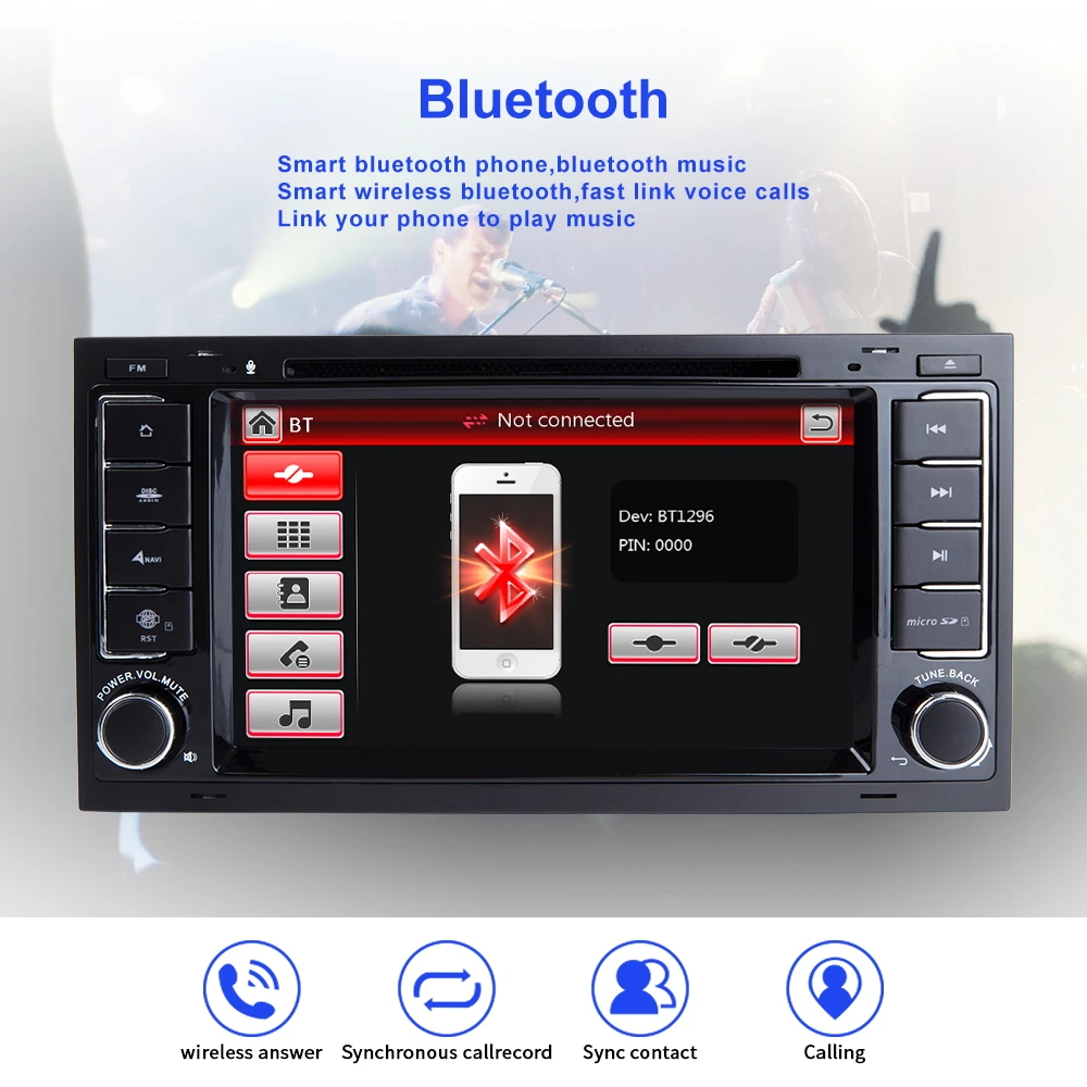 ZLTOOPAI Car Multimedia Player 2 Din Car DVD Player For VW/Volkswagen Touareg Auto Radio GPS Stereo