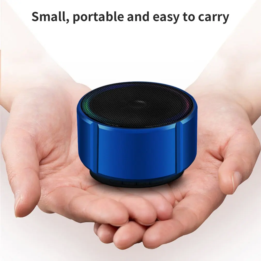 Беспроводной Bluetooth динамик металлический Мини Портативный звук subwof с микрофоном Tf карты fm-радио Aux Mp3 воспроизведения музыки динамик