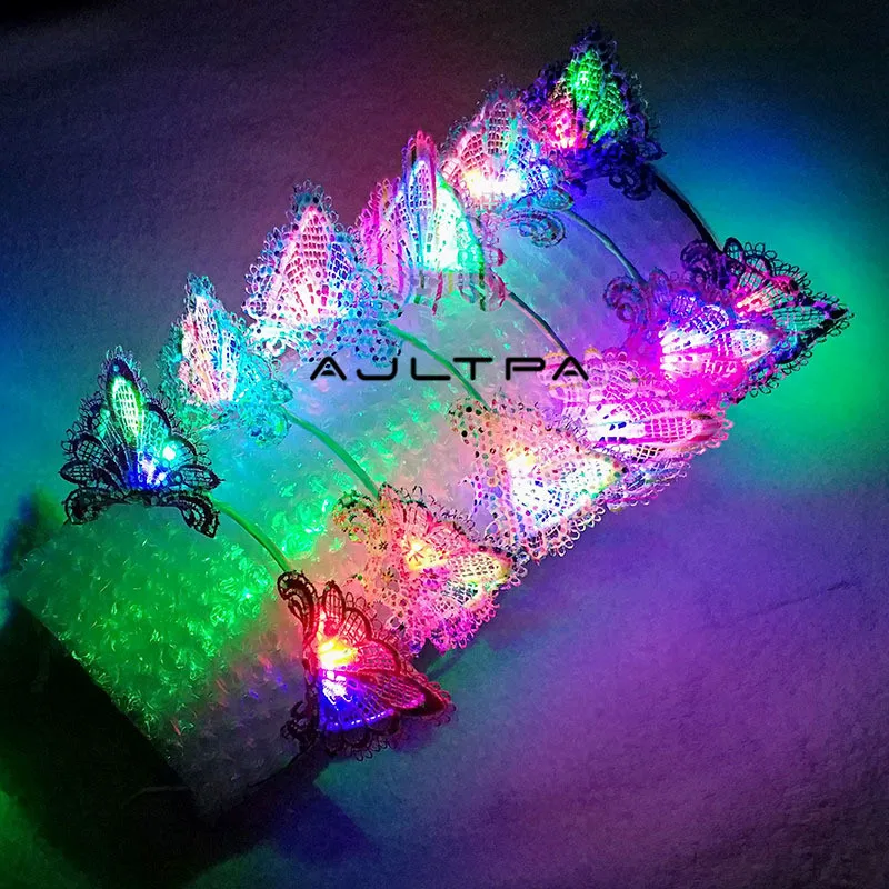 Diademas Luz Neon Tocado Luminosa Con Orejas Fiestas 12 Uds Colores