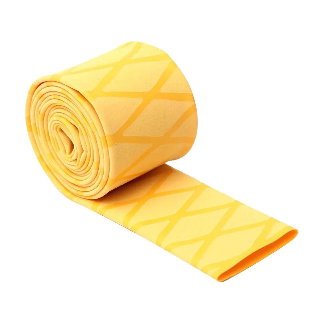 20mm Non Slip Fishing Rod Handle Grip Heat Shrink Tubing Textured Grip Fishing Rod Racket Sleeve Accessories Yellow