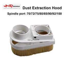 Machine à graver pour le travail du bois, capot d'extraction de la poussière de broche, brosse en plastique Nylon, couvercle anti poussière, accessoires de Machine à graver 