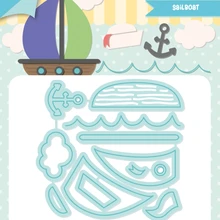 Aliliarts corte de metal dados barco diy scrapbooking álbum de fotos decorativo gravando cartão artesanato morrer 2020