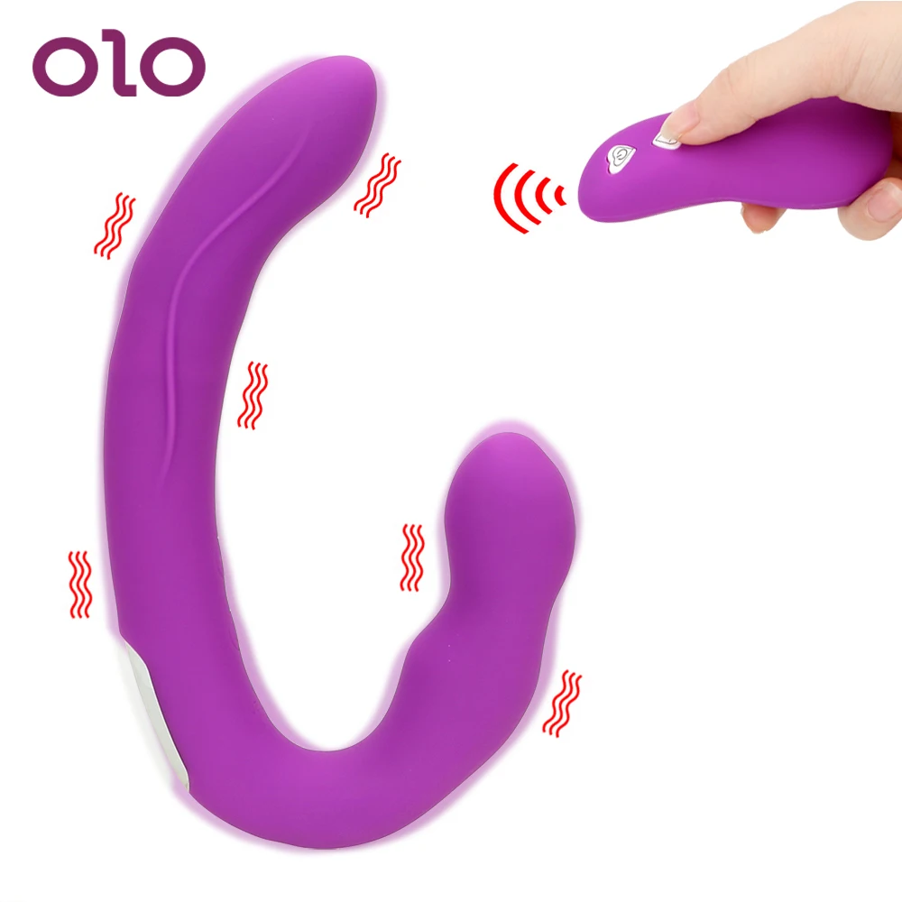 Фаллоимитатор OLO на ремешке вибратор для массажа ануса Стимулятор точки G и