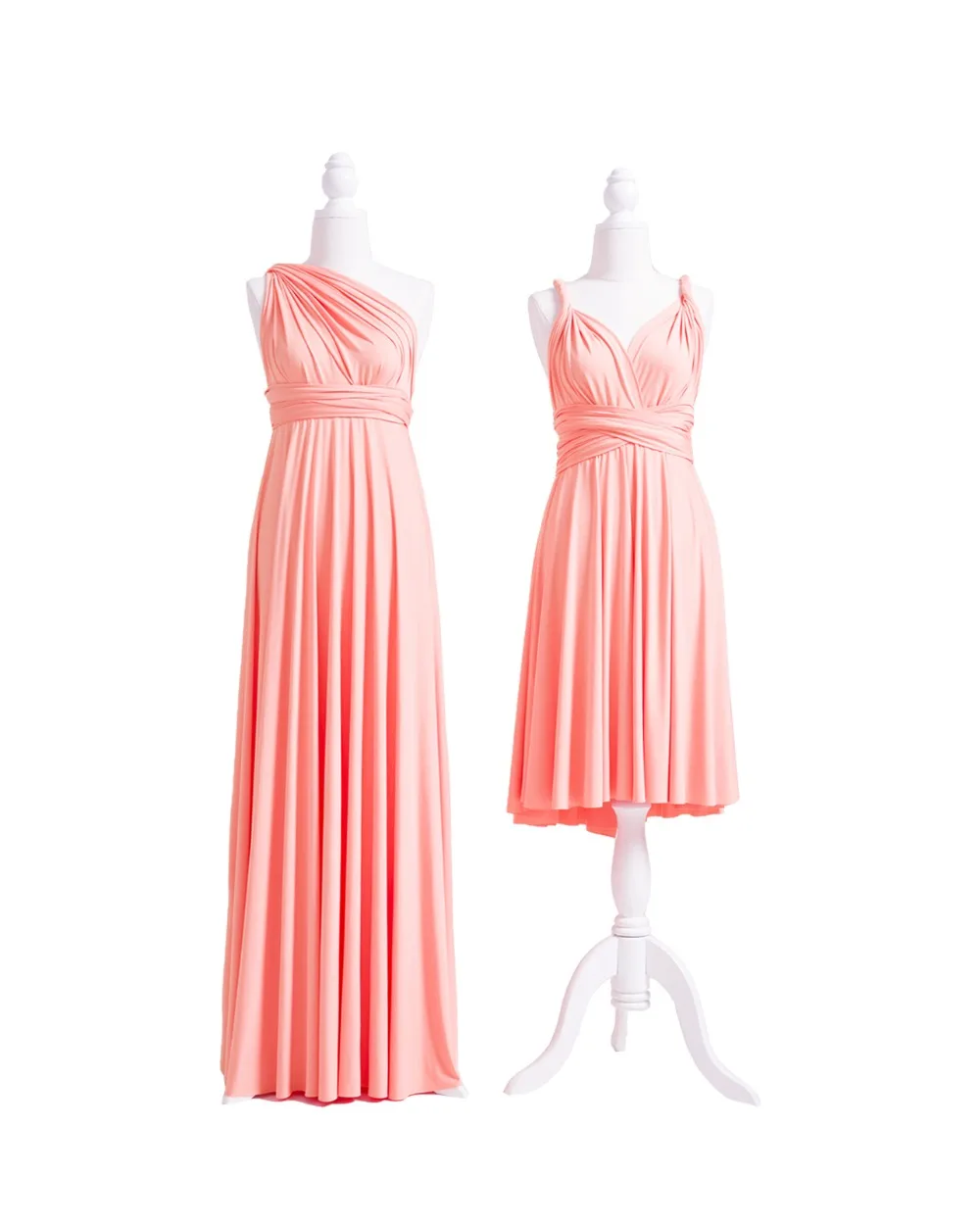 coral pink bridesmaid dresses
