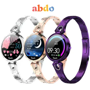 

AK15 Women Smart Watch Fashion Steel Watch Waterproof Watch Heart Rate Step Fitness Tracker for Android IOS Ladies Watches PK H8