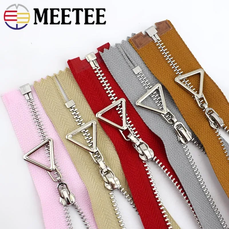 Meetee 5 шт. 20 Вт, 30 см с закрытым концом; большие размеры 40-70 см с открытым концом 3# металлическая молния Сделай Сам серебряное покрытие зуба декор застежкой-молнией швейной Материал ZA087