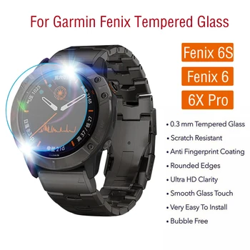 

Film For Garmin Fenix 6 Pro / Fenix 6S Pro Tempered Glass Premium Screen Protector Film Garmin Fenix 6X Pro Solar SmartWatch